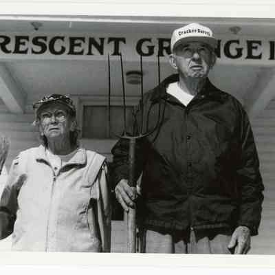 Unknown couple in front of Crescent Grange