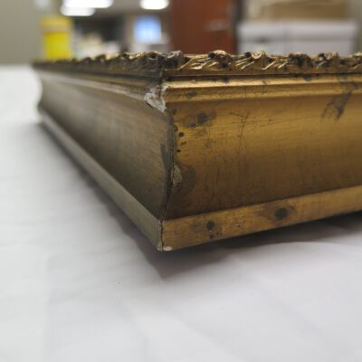 Condition: Areas of loss on frame, upper PR corner, side (2018-08-29): Origformat: Artifact