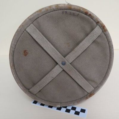 Bottom of bucket: Origsize: 16"(h) x 8"(dia); Origformat: Artifact