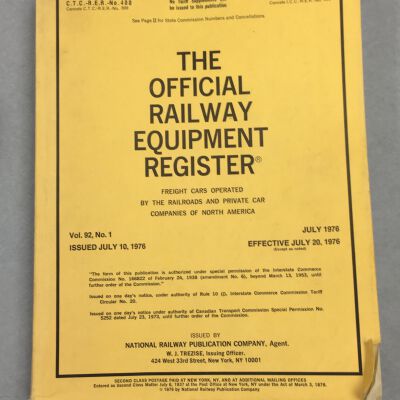 The Official Railway Equipment Register: Freight Cars Operated by the Railroads and Private Car Companies of North America