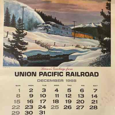 1969 Pacific Union Railroad Calendar