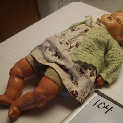 Front of doll: Origsize: 21" (h) x 12"(w) x 5; Origformat: Artifact