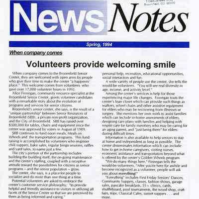 Spring 1994 News Notes