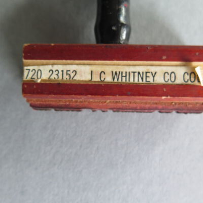 Detail of text on stamp.: Origsize: 3" (h) x 2.5" (w) x; Origformat: Artifact