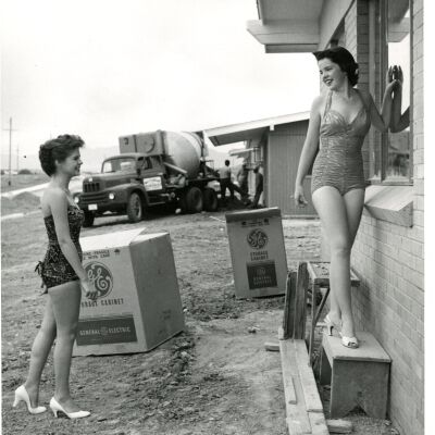 "Glitzy" Women on Construction Sight