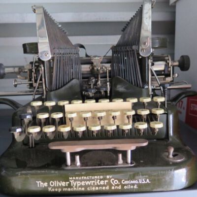 Oliver Typewriter in off-site storage