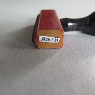 Number on stamp.: Origsize: 3" (h) x 2.5" (w) x; Origformat: Artifact