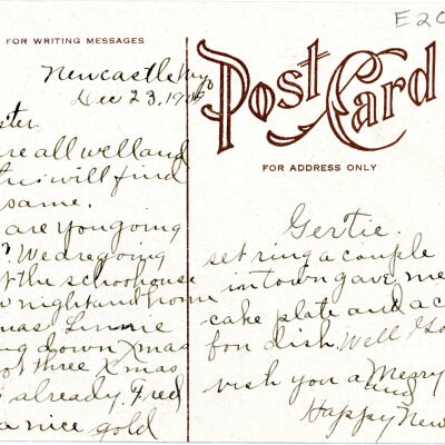"A Merry Christmas" Postcard