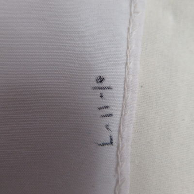 Number on scarf.: Origsize: 28" (w) x 32" (l); Origformat: Artifact