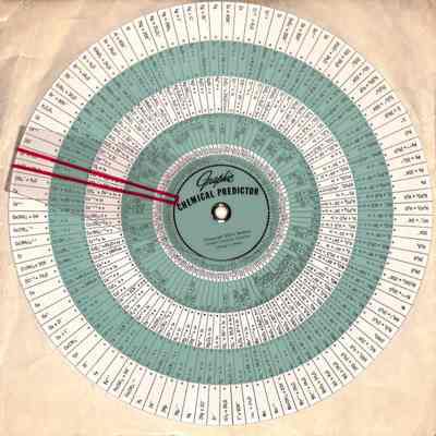 Graphic Chemical Predicter Circular Slide Rule