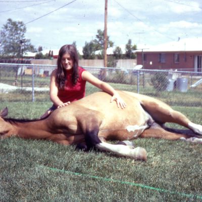 Kathy Chestnut with Apache - 1971