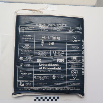 Back of cushion.: Origsize: 2" (h) x 15" (w) x 1; Origformat: Artifact
