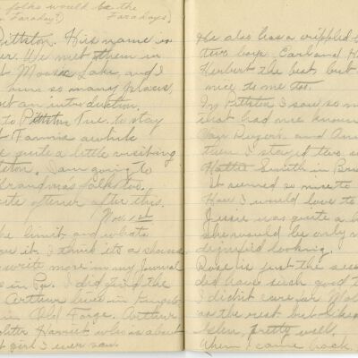-Scanned as 300dpi jpeg by Tom Peyton as an access copy, 08/11/2015.  Cropped around edges by Tom Peyton, 8/18/2015 and named "Page 56 - 57 300 dpi c"
-File renamed and uploaded to PastPerfect by Kevin Smith,08/03/2016
