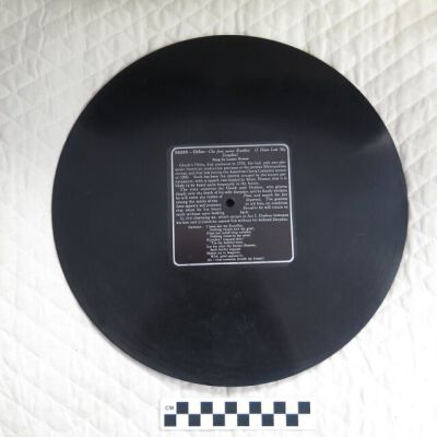 Vinyl Record Back View