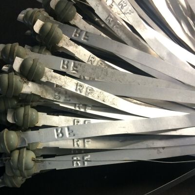 Close Up of Railcar Seals