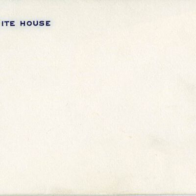 Envelope for Mamie Doud Eisenhower's autograph card, 1959 (2017.13.1b): Origsize: 2.75" x 4.25"; Origformat: Paper; Resolution: 300dpi