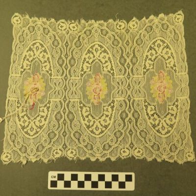 Back of lace doily.: Origsize: 10.5" (w) x 18" (l); Origformat: Artifact