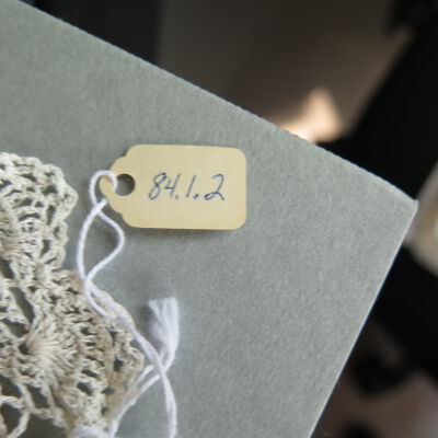 Number of crochet piece: Origsize: 3" (w) x 24" (l); Origformat: Artifact