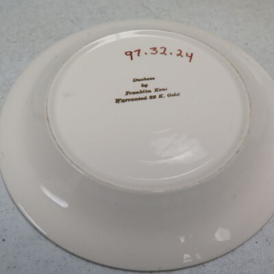 Back of plate.: Origsize: 0.5" (h) x 7.25" (di; Origformat: Artifact