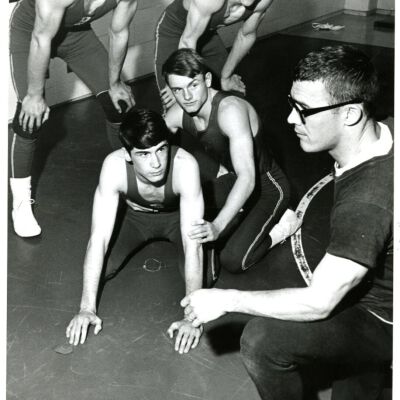 Broomfield High Wrestling Team - 4 members and coach