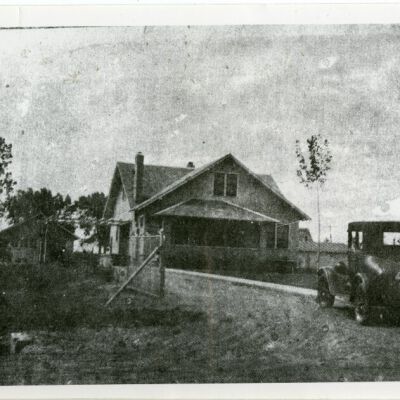 Joseph Huddart's House with Car in Driveway: Origsize: 5" x 6.5"; Origformat: Print-Photographic; Resolution: 750dpi