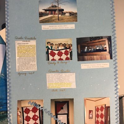 Poster, circa 1993, showing photo of depot with two baggage carts.
