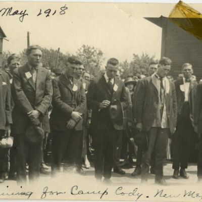 Joseph Huddart training at Camp Cody, May 1918: Origsize: 4.5" x 7"; Origformat: Print-Photographic; Resolution: 720dpi