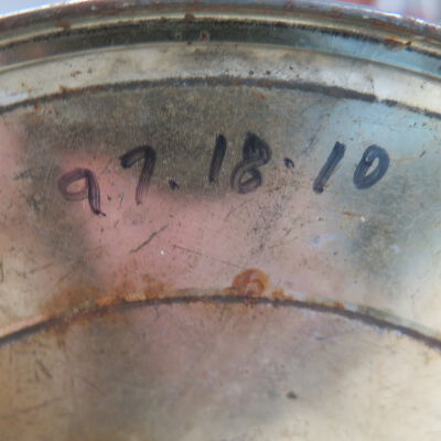 Number Detail: Origsize: 3.5"(H) x 8.5"(Dia); Origformat: Artifact