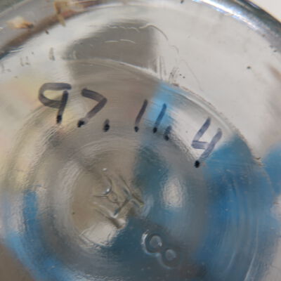 number detail: Origsize: 6"(H) x 3.5"(Dia); Origformat: Artifact