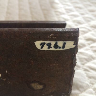 Object id marking on rail.: Origformat: Artifact