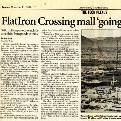 Flatiron Crossing Mall "going to raise the bar"