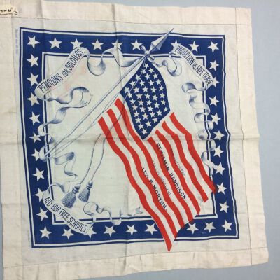 Scarf from Benjamin Harrison presidential campaign of 1888.: Origformat: Artifact