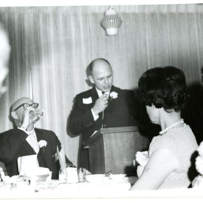 Possibly an event celebrating the start of the Broomfield Chamber of Commerce or possibly a Turnpike Land Co. or Transamerica event.