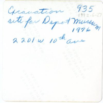 Back inscription of 1992.6.27: Origsize: 3.5" x 3.5"