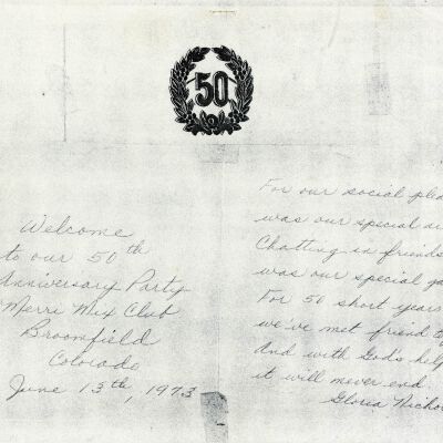 Merrie Mix Club membership lists, photocopy