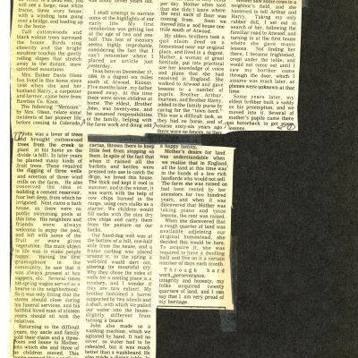 Esther Olson recalls Colorado move