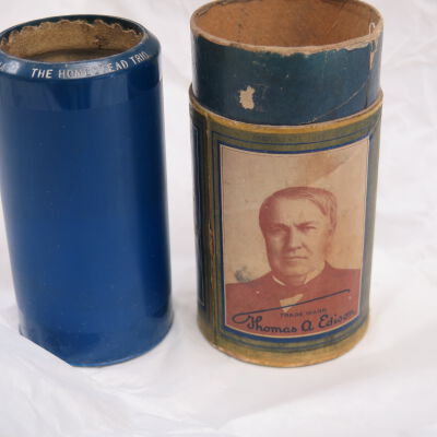Back of cylinder: Origsize: 4.5" (h) x 2.25" (di; Origformat: Artifact