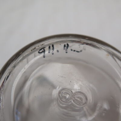 Number on bottom of jar.: Origsize: 5.5" (h) x 3.5" (dia; Origformat: Artifact