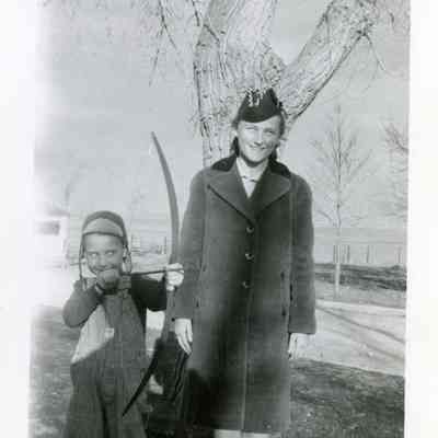 Lester K. Brunner and Shirley Anderson at the Brunner Farmhouse