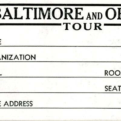 Baltimore and Ohio Railroad Luggage Tag