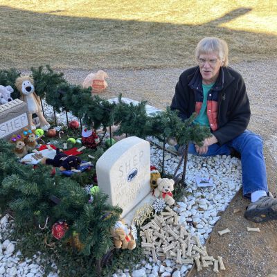 Andy Uryevick at the Grave of Shep