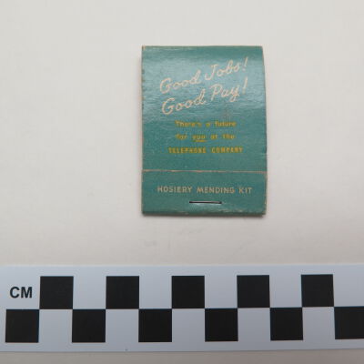 Close up of back of kit.: Origsize: 1.5" (w) x 2" (l); Origformat: Artifact
