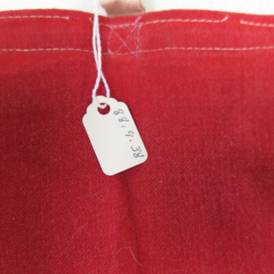 Close up of number on flag.: Origformat: Artifact