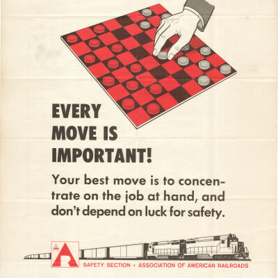 "Every Move is Important!" Railroad Employee Safety Poster