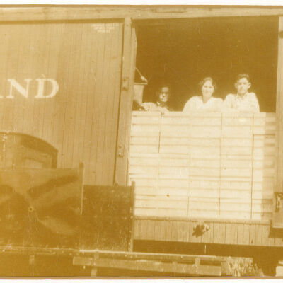 Honey to Market, Crawfords on Train Car