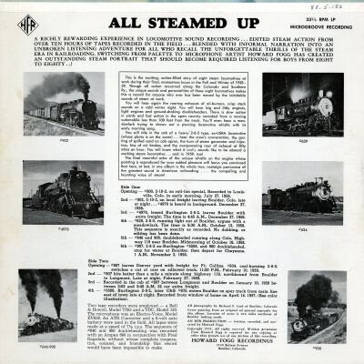 "All Steamed Up!" Audio Record of Train Sounds