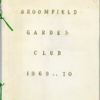 Broomfield Garden Club scrapbook, 1969-1970