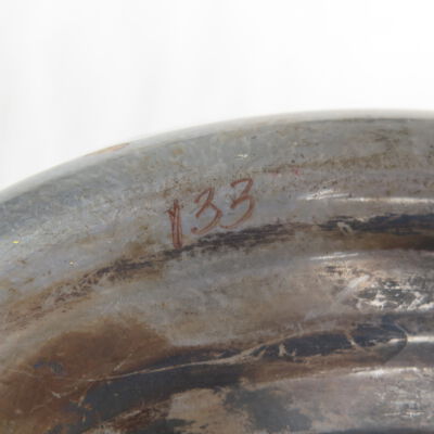 Number on bottom of roasting pan.: Origsize: 6" (h) x 14.5" (w) x; Origformat: Artifact