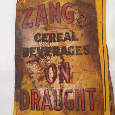 Sign for Zang Cereal Beverages