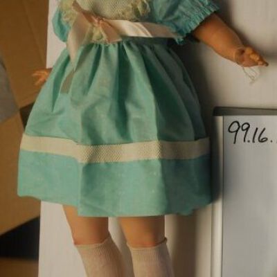 Front of doll: Origsize: 28" (h) x 18"(w) x 7; Origformat: Artifact